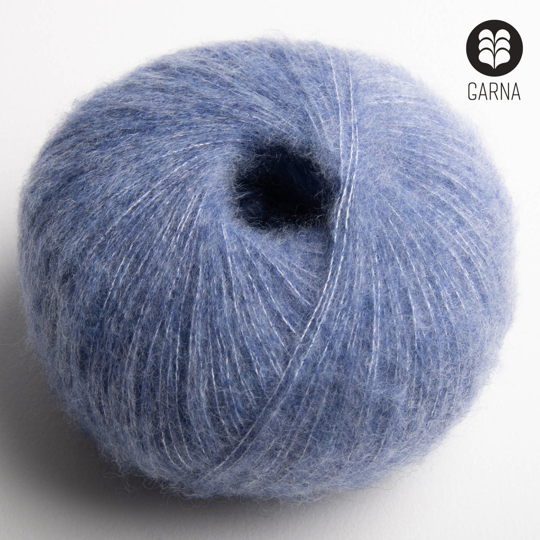 GARNA Cumulus Kaschmir-/Seidengarn: 737 Meleret havblå