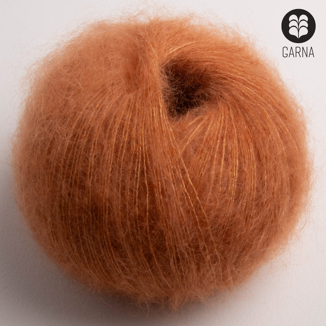 GARNA Cava Seiden-Mohair Garn: 434 Kobber orange