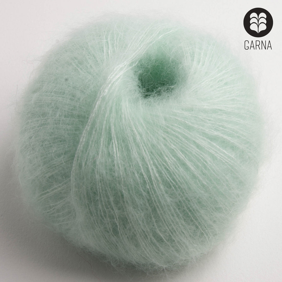 GARNA Cava Seiden-Mohair Garn: 606 Lys mint