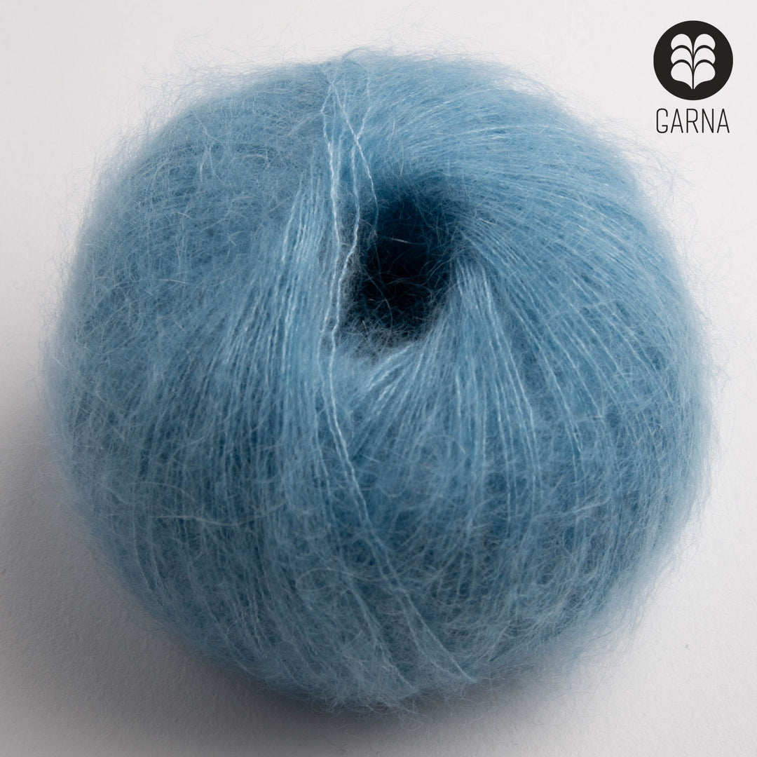 GARNA Cava Seiden-Mohair Garn: 725 Lyseblå