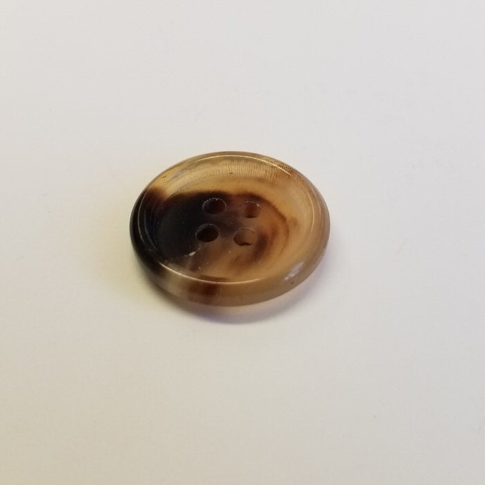 Büffelhornknopf 30: Hellbraun meliert – 17 mm