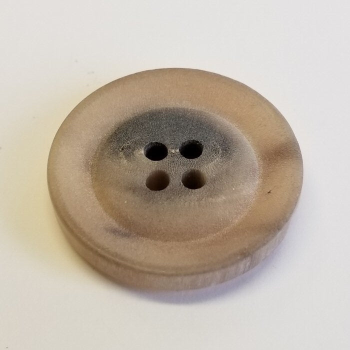 Büffelhornknopf 6: Mattblond - 23 mm