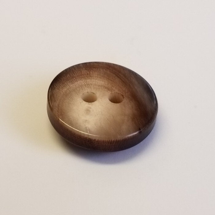 Büffelhornknopf 43: braun – 15 mm