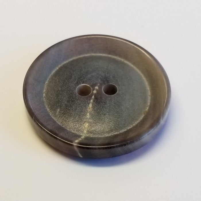 Büffelhornknopf 17: Jeansgrau