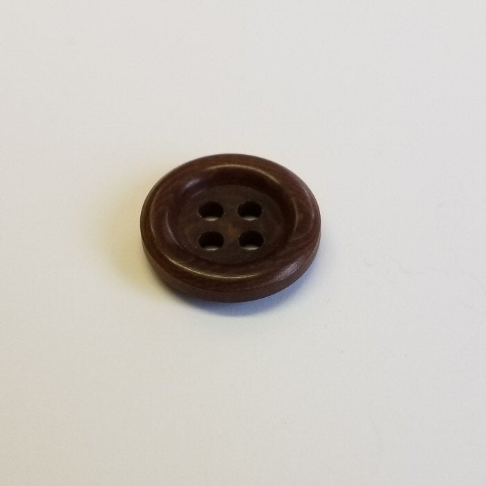 Corozonussknopf 5: Dunkelbraun – 15 mm
