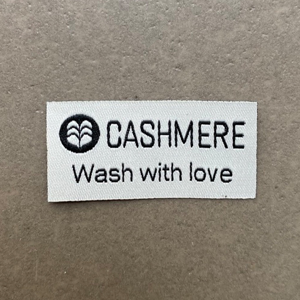Textiletikett – Cashmere wash with love