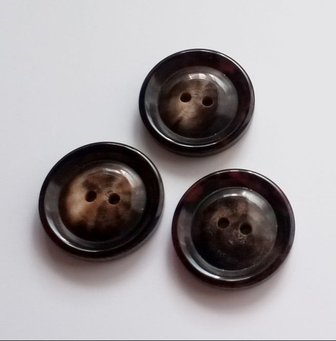 Büffelhornknopf 108 : Braun – 23 mm