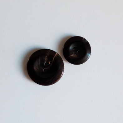 Büffelhornknopf 100 : Schwarz - 23 mm