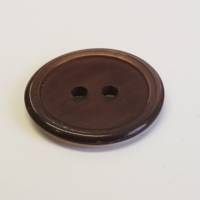 Büffelhornknopf 98 : Braun transparent - 15 mm