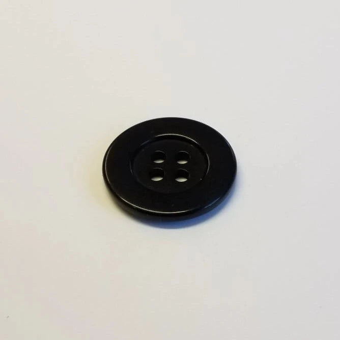 Corozoknopf 8 : Schwarz-Graublau - 20 mm