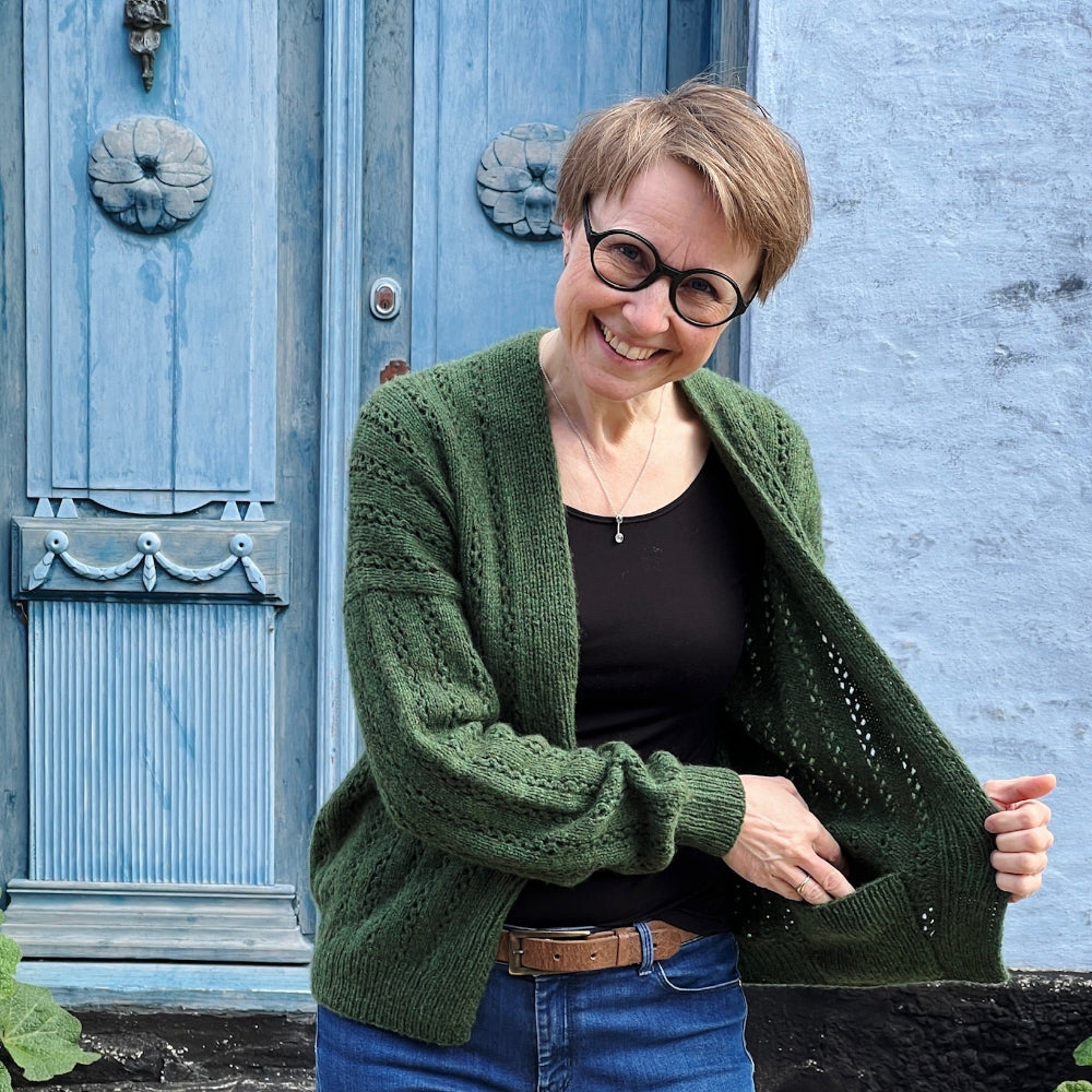 GARDEN Cardigan Ankestrick - Strickpaket Mohair 