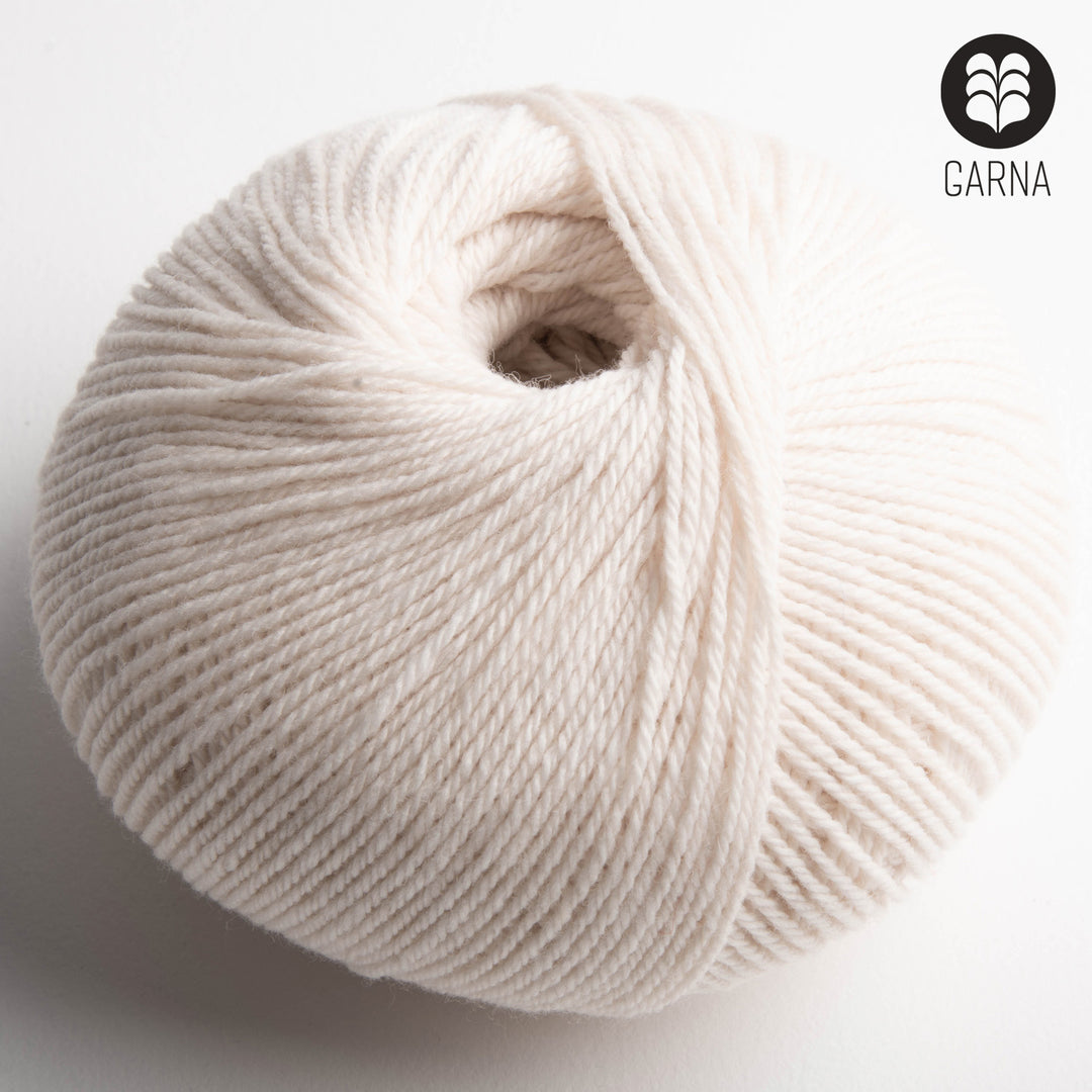 GARNA Nobilis superfeine Lammwolle : 107 Natur hvid