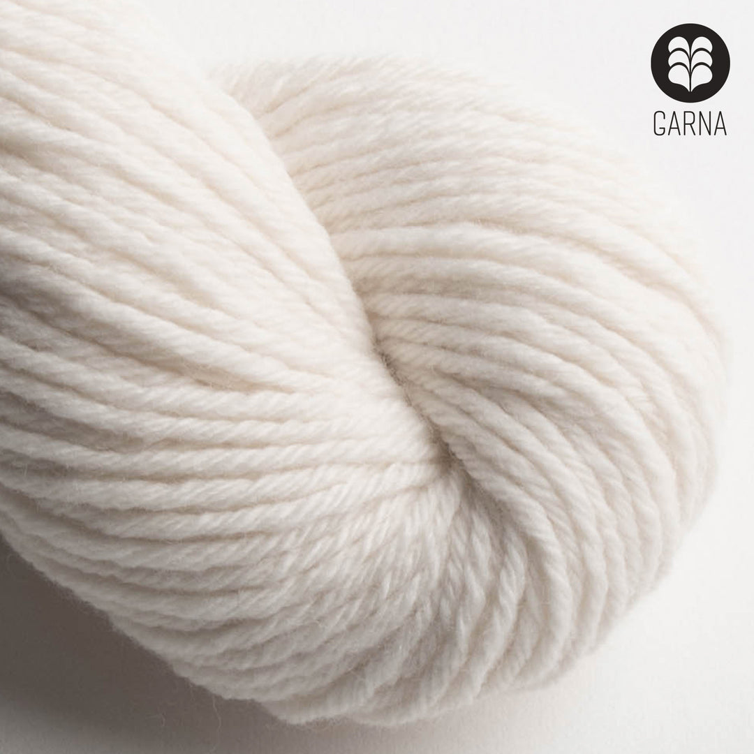 GARNA Nobilis 2 superfeine Lammwolle : Natur hvid (Undyed)
