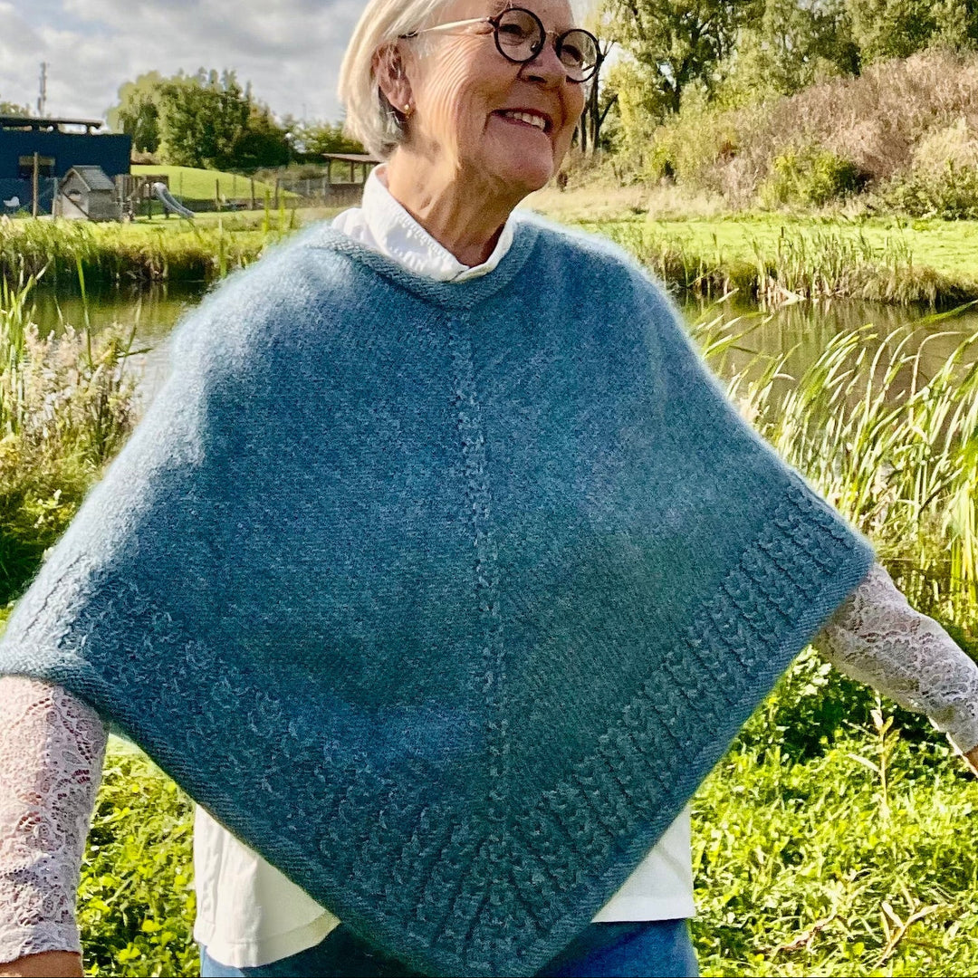 Lizzie Poncho HolstKnit – Garnset (ohne Anleitung) Mohair