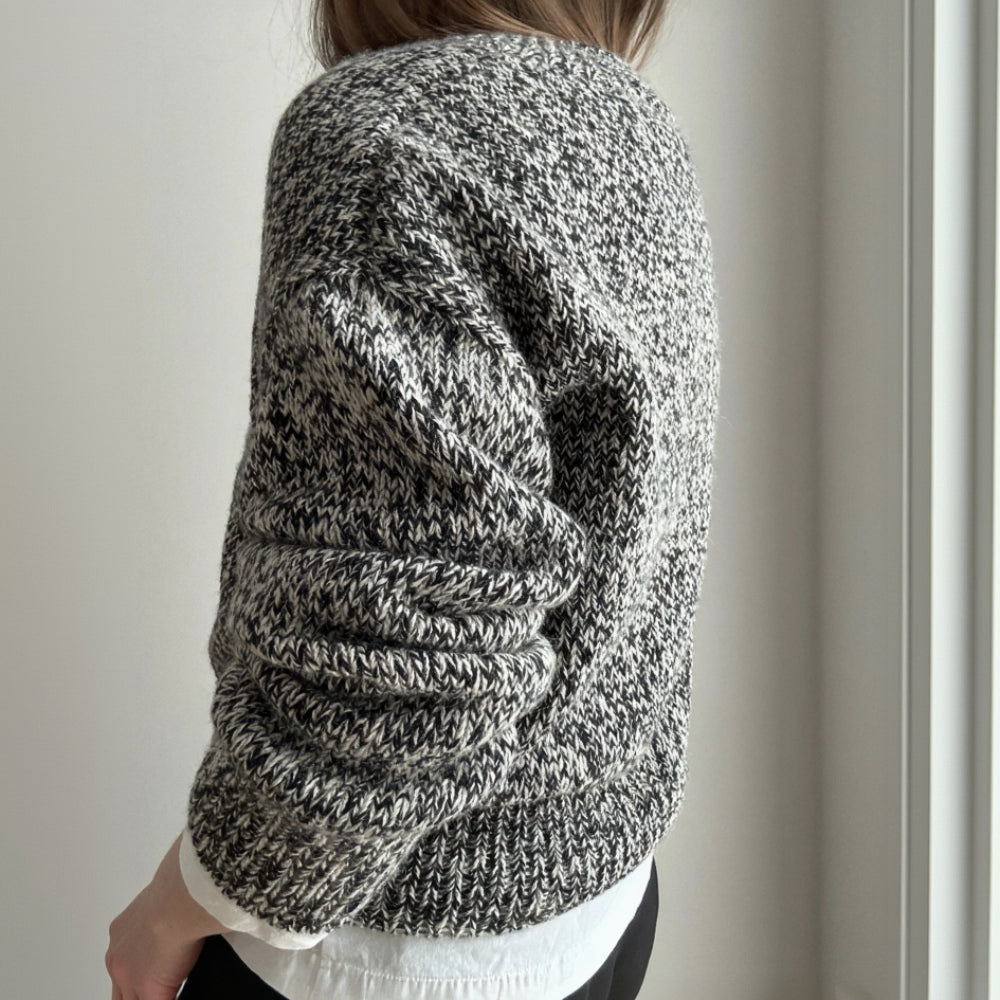 Luna Zip Sweater MORECA KNIT - Garnset (ohne Anleitung) einfarbig