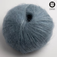 GARNA Cava Seiden-Mohair Garn: 623 Dueblå