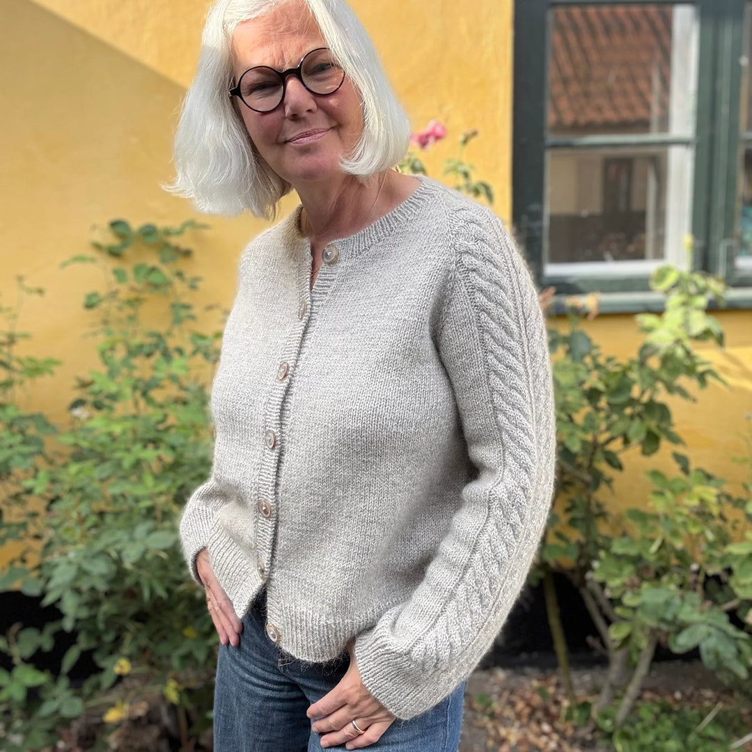 Simply Cable Cardigan Lenes Knitwear - Garnset (ohne Anleitung)