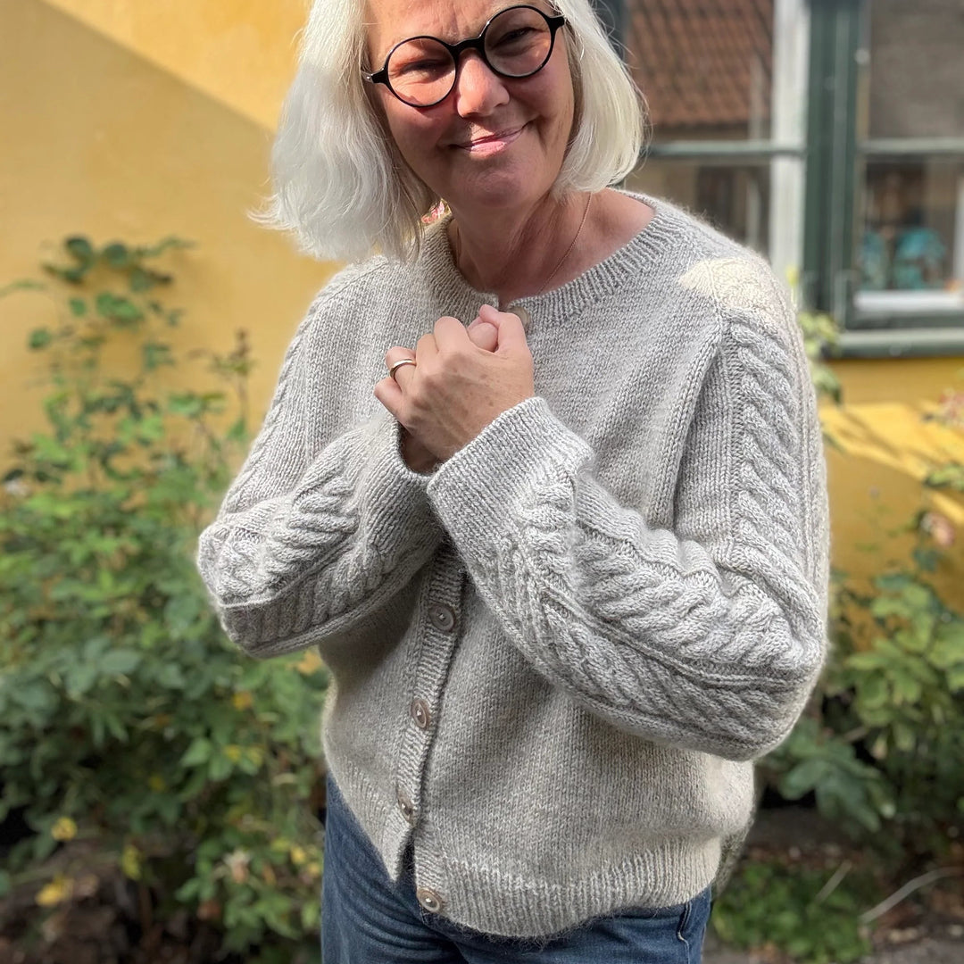 Simply Cable Cardigan Lenes Knitwear - Garnset (ohne Anleitung)