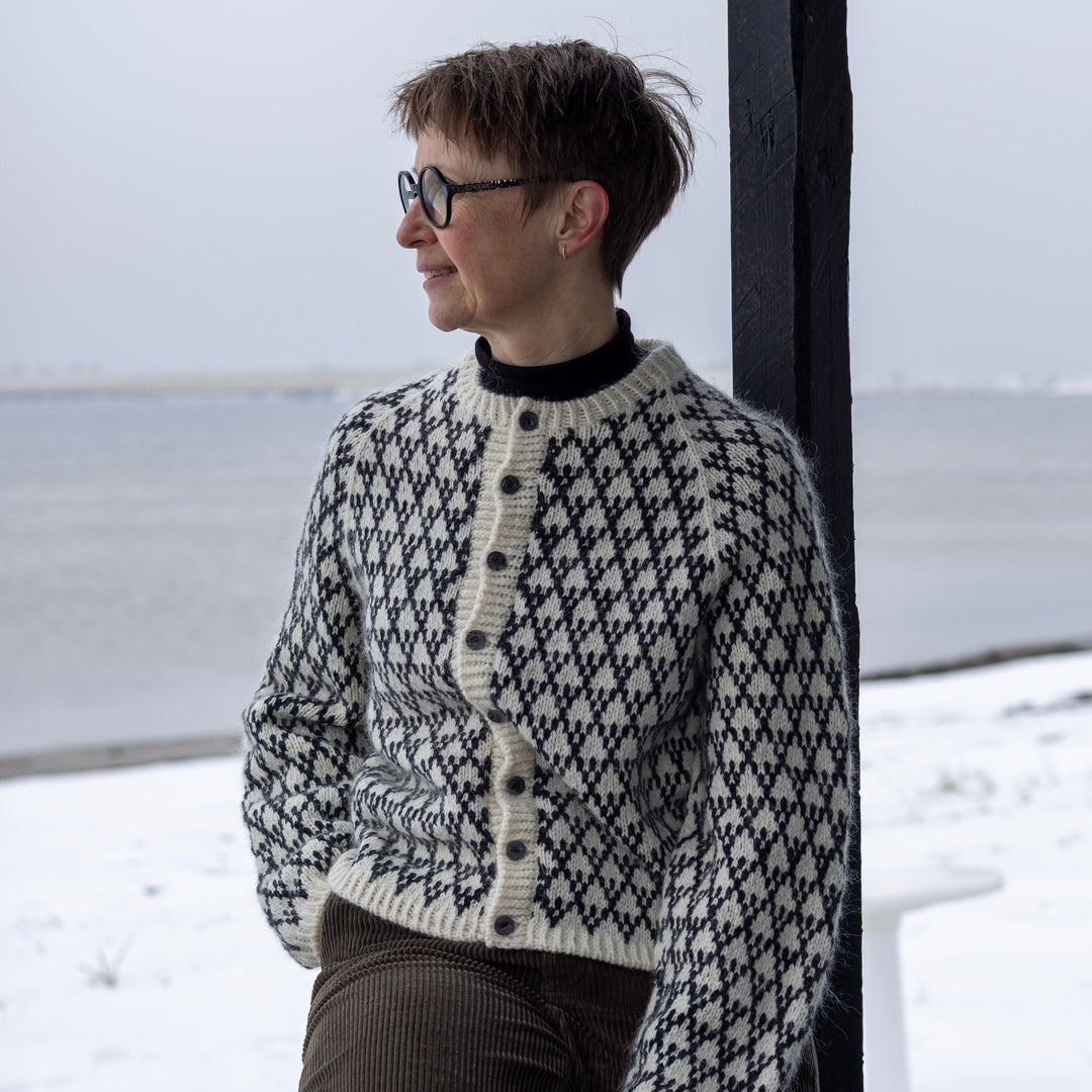 SPOT CARDIGAN Anne Ventzel - Garnset (ohne Anleitung) Mohair