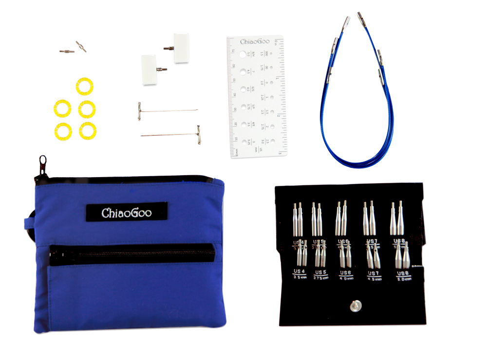 ChiaoGoo - TWIST Blue Shorties Nadelset ⎟ Small / 5 & 8 cm