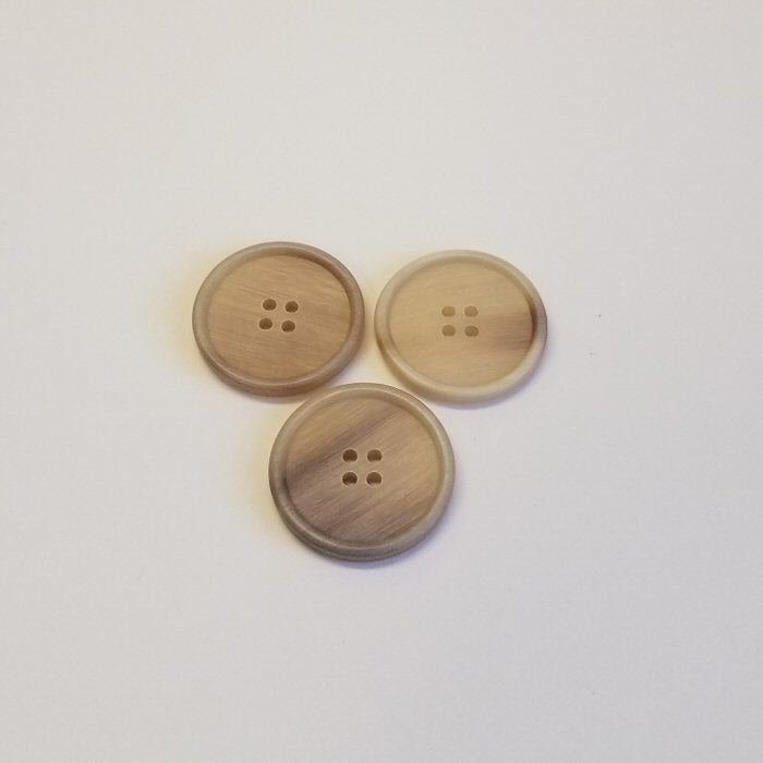 Perlhorn Büffelhornknopf 55 : Cream – 15 mm