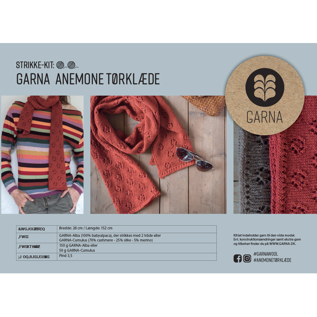 Anemone Schal (Cumulus) - Strickpaket