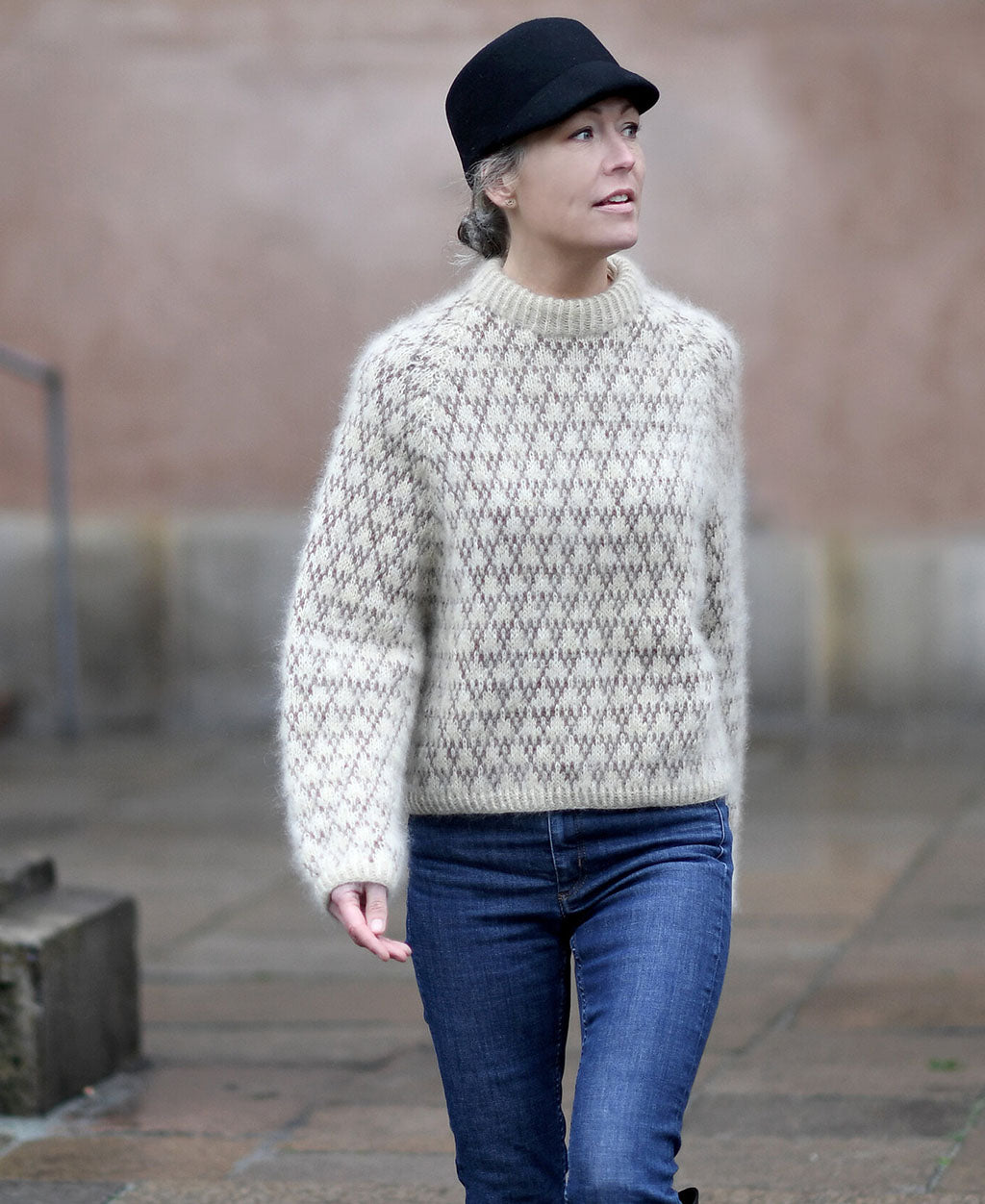 SPOT SWEATER Anne Ventzel - Strickpaket Mohair