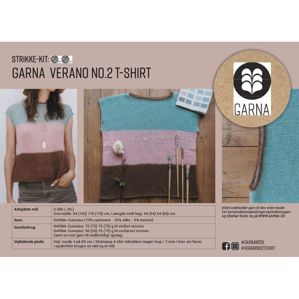 Verano T-Shirt No. 2 (3 Farben) - Strickpaket