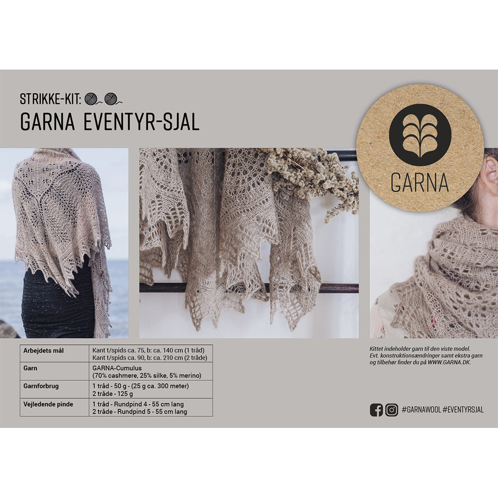 Abenteuer Schal 1 Faden - Strickpaket