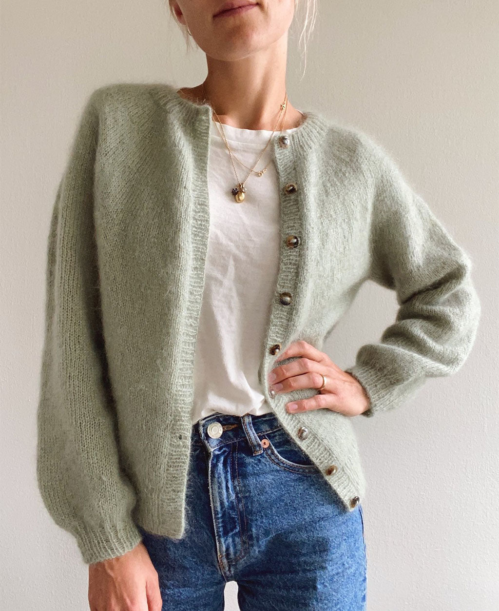 Novice cardigan Mohair Edition PetiteKnit - Strickpaket