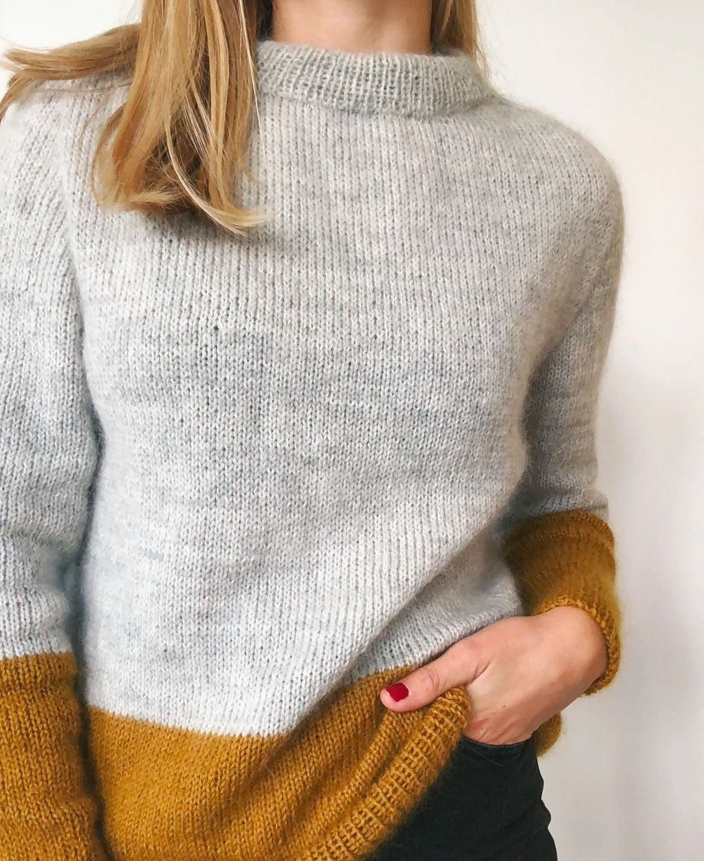 Kontrast Sweater PetiteKnit - Strickpaket