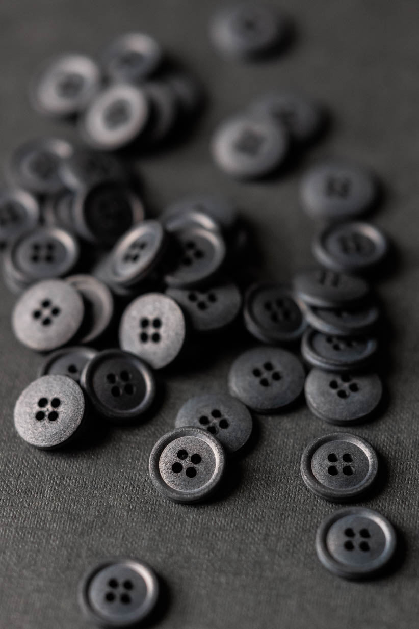Merchant & Mills - schwarzer Baumwollknopf 15 mm
